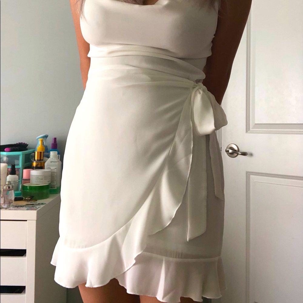 Positano Chiffon Tie Dress in Ivory